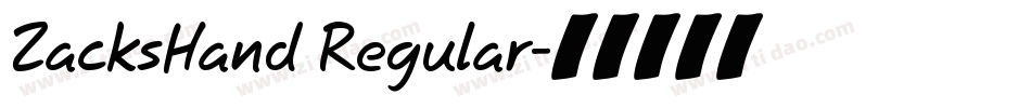 ZacksHand Regular字体转换